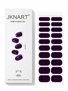 Semi-Cured Gel Nail Stickers (16pcs), High Gloss Nail Stickers, Many Colors And Styles To Choose From, DIY Nail Art, Easy To Apply, Salon Quality Nails At Home - Multicolor - View 2