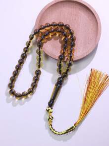 45pcs Muslim Prayer Beads Amber Tesbih Beads With Woven Tassel, Islamic Decorative Gift, Suitable For Men And Women - Multicolor - View 4
