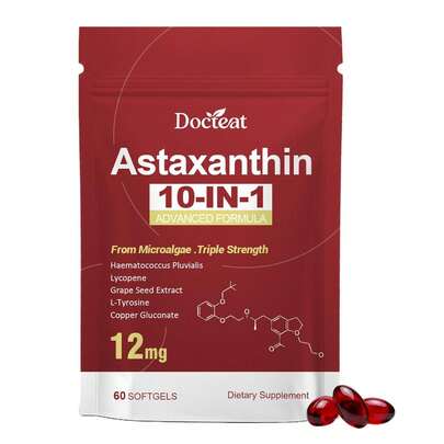 High Demand!Astaxanthin Supplements 12mg 4 Month Supply Astaxantina Haematococcus Pluvialiswomen Daily Nutrient Support!