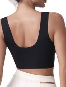 3pcs Seamless Lace Trim Wireless High Elasticity Sports Bras - Multicolor - View 3