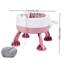 22 Needles Circular Knitting Machine Double Rotating Knitting Set DIY Scarf Hat Sweater Maker Parent-Child Handcraft Tool For Kids & Adults - Multicolor - View 8