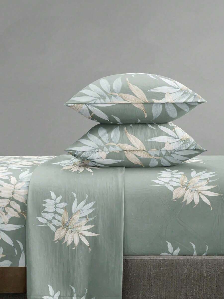 Set Sprei Motif Marmer Hitam 4 Pcs, 1 Sprei Fitted & 1 Sprei Datar & 2 Sarung Bantal (Tidak Termasuk Isi Bantal) Set Sprei Fitted Ukuran King Queen Full TWIN Sprei Kantong Dalam Hingga 11,8 Inci Sarung Bantal, - MultiWarna - View 1