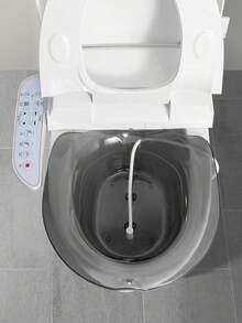 Cofoe Sitz Bath For Toilet Seat - Yoni Steam Seat With Manual Flushing Device- Sitz Bath For Hemorrhoids And Postpartum Care - Portable Bidet Temperature Resistant - Universal Fit - View 4