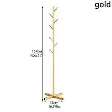 1pc Coat Rack, Floor-Standing Coat Rack, Simple Coat Hanger, High-End Premium Bag And Hat Rack - Gold - View 2