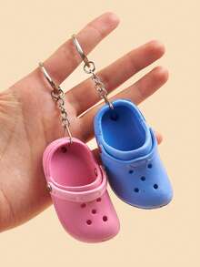 Miniature Realistic Clog Keychain, Keychain Accessory, Shoe Keyring,Key Rings, DIY Accessory,Holidays, Birthdays, Gift For Friends, - Multicolor - View 5