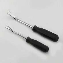 1/2pcs Durable Steel Screwdriver Pry Bar With Non-Slip Black Handle - Labor-Saving Dashboard Removal Tool For Car Repair And Panel Repair, Smooth Metal Surface, Durable Steel Construction, Panel Repair Tool | Sturdy Metal Appearance | Robust Structure - 1 Set - View 2