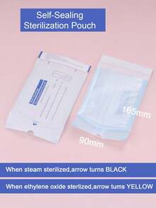 Self-Sealing Sterilization Bags, Disposable Sterilization Bags, Cleaning Bags, Suitable For Steel Nail Art Tools And Accessories - Multicolor - View 9