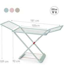 181cm Floor Laundry Drying Rack With Side Wings, Indoor Balcony Clothes Airer - Random - View 9
