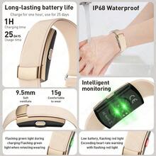 LIGE Fashionable New Smart Bracelet, Screen-Less Design, Waterproof, Multiple Exercise Modes, Exercise Tracking Records, Sleep Monitoring - View 6