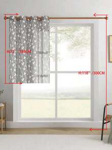 1pc/2pcs Premium Boho Style Embroidered Sheer Curtains For Living Room & Bedroom, Minimalist Line Art Voile Drapes, Fade Resistant Soft Light Blocking Breathable Home Decor, Easy To Install And Maintain - Grey - View 32