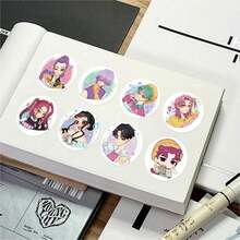 KPop Demon Hunters 500PCS Demon Hunters Cartoon Stickers Showcasing Lumi And Mira Patterns, Water-Resistant Decals Suitable For Phone, Pencil Case And Object Surface Decoration, Perfect For K-POP Fans Offline Gatherings, Concert Support, DIY Creative Decoration And Party Gifts. - Multi-color - View 4