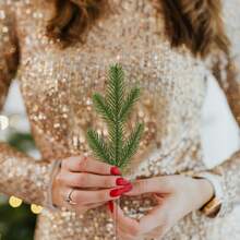 1/10/20pcs Artificial Pine Branches, Faux Pine Needle Foliage, Christmas Greenery Pine Sprigs, Christmas Home Decor, Mixed Color Christmas Tree Branches, DIY Craft Materials, Farmhouse Style - Multicolor - View 9