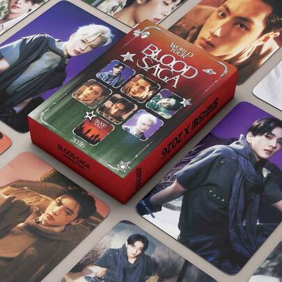 55pcs EN BLOOD SAGA Lomo Cards Liang Zhenyuan Park Sung-Hoon K-POP Album Merchandise Collection Cards, Perfect For Holiday Gifts, Fan Birthday Gifts, Fun And Cute Gifts, Birthday Gifts, Easter Gifts, Halloween Gifts, Christmas Gifts, Party Gifts, Katseye Light Stick, Photocard, K-POP, Katseye Photo Card