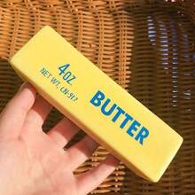 1pc Malleable Butter Stick Squeeze Stress Relief Toy, Soft And Comfortable Touch, Desktop Decor, Suitable For Teens And Adults As Holiday Party Gift - Yellow - View 6