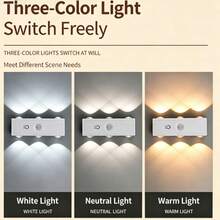 New Smart RGB Color Light-Sensing Magnetic Charging Cat Eye Ambient Light, 6-Head Cat Eye Sensor Wall Lamp, USB Rechargeable, RGB Night Light, Suitable For Bedroom/Stairs/Closet, Modern Aesthetic Spotlight - Multicolor - View 9