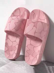 Zapatillas de casa a prueba de olores de Eva con estampado de camuflaje para mujer, para usar en el baño y la playa, para uso al aire libre - Rosa Roja - Ver 1