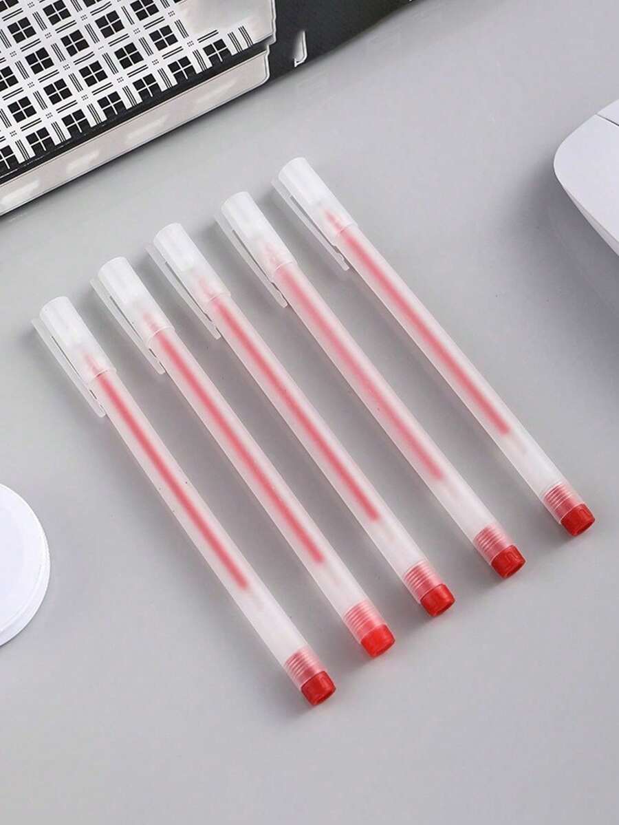 10pcs Translucent Matte Red Needle Pens, Fine Tip Drawing Pens, Smooth Line Flow With Uniform Lines, Suitable For Back To School Classroom Hand-Drawn Notes Outlining, Christmas Illustration Contour Drawing, Halloween Theme Line Art Pattern Sketching, Hand-Drawn Stationery Short Video Promotion