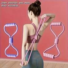 Thickened Figure-8 Resistance Tube Chest Expansion/Back Beauty Yoga Gear Back-Opening Fitness Figure-8 Rope - Multicolor - View 4