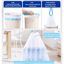 100pcs Cat Litter Box Liner Drawstring Bags, Suitable For Automatic Litter Boxes (Pet Waste Bags, Perfect For Litter Boxes, Automatic Litter Boxes And Self-Cleaning Litter Boxes, Also Can Be Used As Regular Trash Bags) - 100pcs - View 5