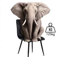 1pc Black Velvet Dining Chair, Upholstered Easy-Clean Chair With Padded Seat, Ergonomic Backrest & Black Metal Legs, 120 Kg Capacity, For Dining Room, Kitchen & Living Room - Black - View 6