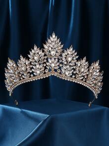 Wedding Crowns For Bride Cubic Zirconia Tiaras Bridal Diamond Headpieces Quinceanera Zirconia Headband - Multicolor - View 15