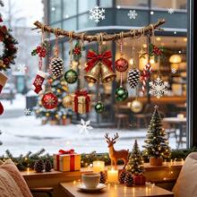 1pc Santa Claus, Snowman, And Reindeer Patterned Window Stickers, Double-Sided Visible PVC Electrostatic Adsorption Glass Stickers, Suitable For Restaurants, Shops, Living Rooms, Kitchens, And Home Decoration. - Multicolor - View 8