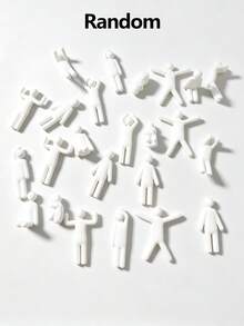 8pcs Creative Super Chameleon Hide And Seek Game Character Set (1/8pcs), Featuring Popular Online Poses Like "Dab", Stretching And Hugging Knees, Designed For Players And Gen Z Aesthetic Home And Office Decor, Fall Home Decor, Desk Accessories, Fall Decor - Multicolor - View 15