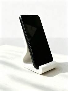 1pc Sturdy Heart-Shaped Hollow Phone Stand, ABS Plastic Portable Phone Holder, Minimalist Cute Style Desktop Ornament, Suitable For Online Classes, Watching Videos, Rental Home Decor, Cafe Tabletop - Multiple Styles - View 1