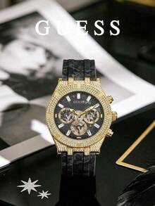 GUESS Horizon Series Men's Quartz Chronograph Watch, Round Black Dial With Roman Numerals, Suitable For Business, Commuting And Daily Wear - WATCH - View 14