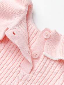 Balabala Baby Girls Knit Sweater Soft‑Touch Winter Knitted Base Layer Versatile Pullover For Little Young Girl - White Red - View 7
