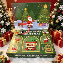 2026 Christmas Advent Calendar Building Block Set, Suitable For Christmas Model Building Micro Particle Block Kit, Christmas Party Gift, Suitable For Children 6 Years And Above - Multicolor - View 1