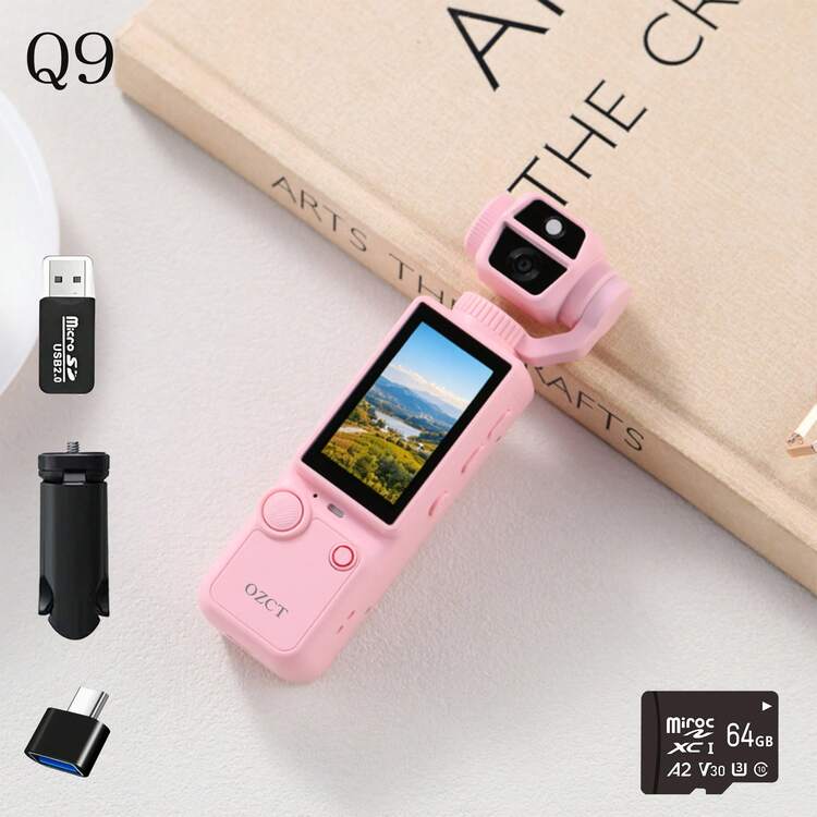 Kamera Aksi HD 4K Saku, Lensa Putar Manual 180°, Baterai Tahan Lama 2000mAh, Piksel 5MP, Lampu Pengisi Terintegrasi, Dilengkapi Kartu Memori 32GB + Tripod + Tali Genggam + Kabel Data, Cocok Untuk Pembuatan Vlog, Perjalanan, Bersepeda, Ski, Perekaman Audio, Ringkas dan Portabel, Tahan Lama, Hadiah Untuk Pelajar dan Remaja. - View 15