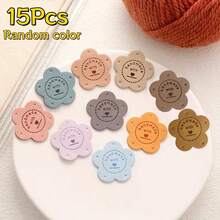 5/8/12/15/18/22/25Pcs Flower Sewing Decorative Labels, Used For Wallet And Clothing Making, Hat Sewing Accessories, Random Colors - Multicolor - View 18