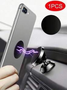 5pcs Car Holder Stainless Iron Sheet Magnetic Sheet Ultra-Thin Round Patch Adhesive Creative Phone Case Car Phone Holder Patch - Multicolor - View 13