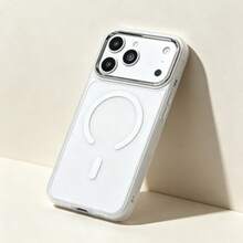 半透明對比色磁吸無線充電手機殼,彩色大窗鏡頭框全包防摔保護殼,清新溫柔風,適用 18 Pro Max/18 Pro/Duo/17 Air/18/17/16/15/14 Pro Max/13 系列,送女生的高顏值小禮物 - 白色 - 查看 6