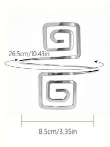 Juego de 6 piezas de brazaletes cuadrados geométricos personalizados, pulseras versátiles ajustables con diseño de estrella de mar, para fiestas, vacaciones y uso diario - 6PC-2 - Ver 10