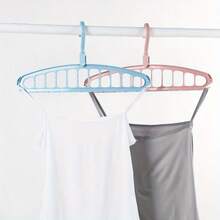 11-Hole Magic Folding Clothes Hanger Organizer, Multi-Functional Non-Slip Plastic Portable Wall-Mounted Closet System, 3.2 Cubic Feet Enclosed Storage Capacity - Lightweight - Multicolor - View 7
