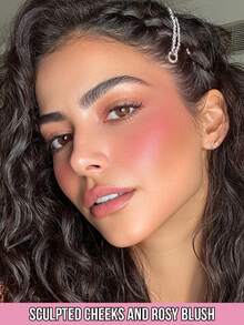 MISSLYN 2Pcs Sweet Rush Powder Blush & Tropical Glow! Bronzing & Contouring Powder Set, Silky Blendable Color, Natural Warm Radiant Finish, Face Palette Cheek/Contour/Highlight, Daily/Party/Summer, Clean Girl/Soft Glam/Sun-Kissed, Blush & Bronzer Set - #01+#15 - View 2
