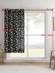 1pc/2pcs Premium Boho Style Embroidered Sheer Curtains For Living Room & Bedroom, Minimalist Line Art Voile Drapes, Fade Resistant Soft Light Blocking Breathable Home Decor, Easy To Install And Maintain - Black - View 17