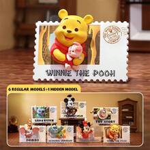 Miniso Disney Vintage Stamp Series Collectible Ornament Blind Box, Retro Stamp‑Shaped Character Model, Exquisite Desktop Display Decoration, Nostalgic Collectible Toy, Nice Surprise Gift For Disney Fans (1PC Random Delivery) - Multicolor - View 3