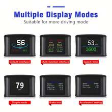 YNF Automotive HUD Head-Up Display | Pemantauan Real-Time OBD2 | Diagnosis dan Eliminasi Kerusakan | Alarm Multi-Bahasa | Kontrol Suhu Air/Tegangan/Kecepatan/Konsumsi Bahan Bakar dalam Satu Layar | Cocok untuk Sebagian Besar Model | Hadiah Liburan - A - View 7