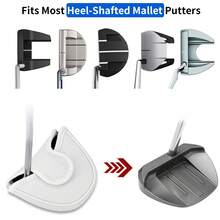 1PC Semi-Circular Mallet Golf Putter Cover, Premium PU Material With Exquisite Embroidery, Soft Inner Lining, Durable Wear-Resistant, Unisex Putter Accessory, Fits Most Brand Putters - Multicolor - View 6