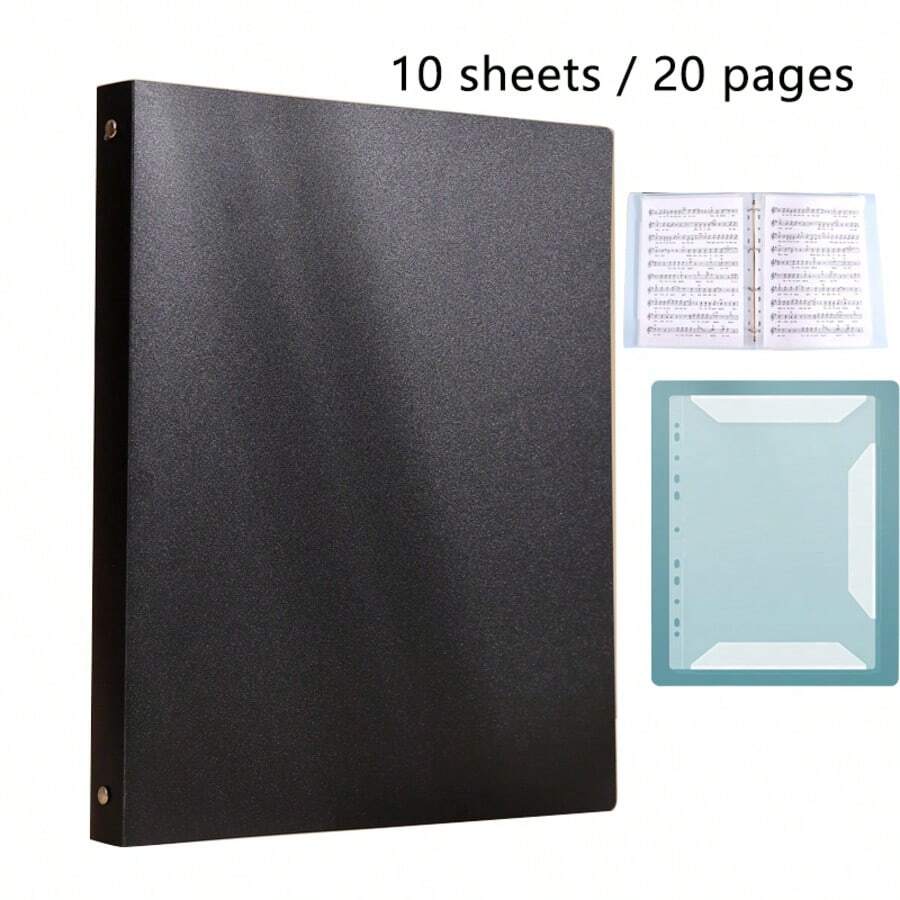 A4 Detachable Music Score Folder, Waterproof Loose-Leaf Binder With Removable Transparent Inner Pages, Piano Sheet Music File Organizer Storage Box, Suitable For Music Scores And Paper Storage