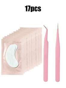 25pcs/17pcs/7pcs/3pcs/1pc Eyelash Extension Tool Set For Women, Lash Tweezers Set With Anti-Static Non-Slip Handle, Eyelash Isolation Pad, Individually Packaged Eye Patches, Eyelash Extension, Easy To Use, Eyelash Extension Patch Set, Eyelash Perm, Eyelash Tinting, Suitable For Professional Salon And Personal Use, Lower Eyelid Gel Pads, DIY Eyelash Extension Supplies - Multicolor - View 7