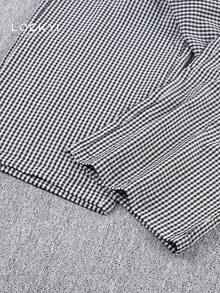 1 buah Celana Panjang Pria Bergaris Kotak-kotak Gaya Vintage Kaki Lebar Kasual Longgar Potongan Lurus Musim Semi Musim Gugur - Light Grey - View 5