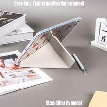 Y-Fold High Transparency Acrylic Tablet Protective Case With Pencil Slot. Y-Fold High Transparency Acrylic Model. Y-Fold High Transparency Acrylic Protective Case. Tablet Protective Case Features: Y-Shaped Tri-Fold Stand Design, Smart Sleep/Wake, Full Coverage Protection, Skin-Friendly Frame Material, Air Cushion Anti-Drop Frame, Multi-Angle Stand, Transparent Acrylic Back Panel, Built-In Pencil Slot, Lightweight And Portable. Compatible With IPad Mini4/5(7.9 Inch) - Multicolor - View 4
