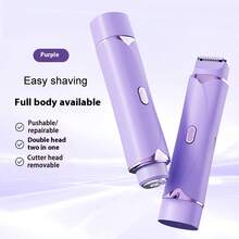 Hair Removal Device, Women's Dual-Head Shaver, Intimate Area Trimmer, Electric Razor, Unisex Epilator - Upgraded Version - View 5