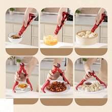 3-In-1 Heat-Resistant Bowl Clip With Lock, Multi-Function Anti-Scald Plate & Dish Holder, Suitable For Steamer, Oven, Microwave, Durable Heat-Insulating Plastic Kitchen Cooking Tool - Multicolor - View 8