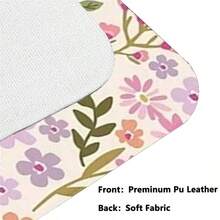Cute Floral Pattern Leather Gaming Mouse Pad Large Desk Mat Non-Slip Leather Material, Perfect For Office And Home Use, Ideal Gift For Boyfriend/Girlfriend, 35.4X15.7 Inches Desk Mat And Mouse Pad Set Large Mouse Pads For Desk Back To School - View 11