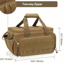 Men's Tool Storage Bag, Multi-Functional Work Handbag, Range Bag, EDC Bag, Car Tool Bag, Mechanical, Electrical, Carpenter, Architect, Plumber, Engineering Maintenance, Home Appliance Repair Tool Bag, Motorcycle Riding Bag - Brown - View 7